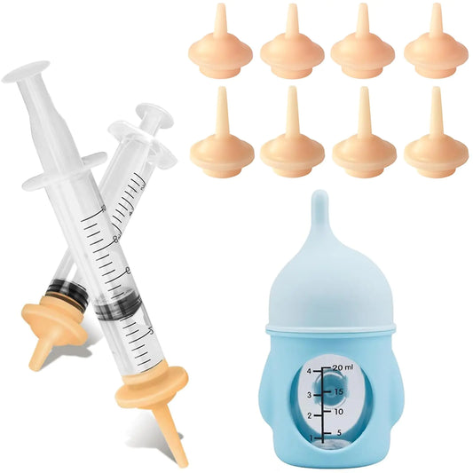Artecare Kitten and Puppy Bottle Feeding KitAnimal Feeding BottlesDog Cat Milk Feeding BottleReusable Kitten Syringe for Feeding Puppy Feeder Bottle10 Silicone Nipples + one Feeding Bottle