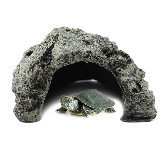 Reptile Hiding Reptile Box Shelter Terrarium Hideout Caves for Aquarium Terrarium Decoration Ornament(Large)